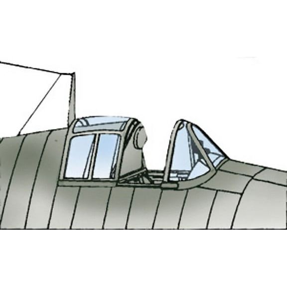 F6F -5 Hellcat Vacuform Canopy for Hasegawa (1/32 model kit accessory)