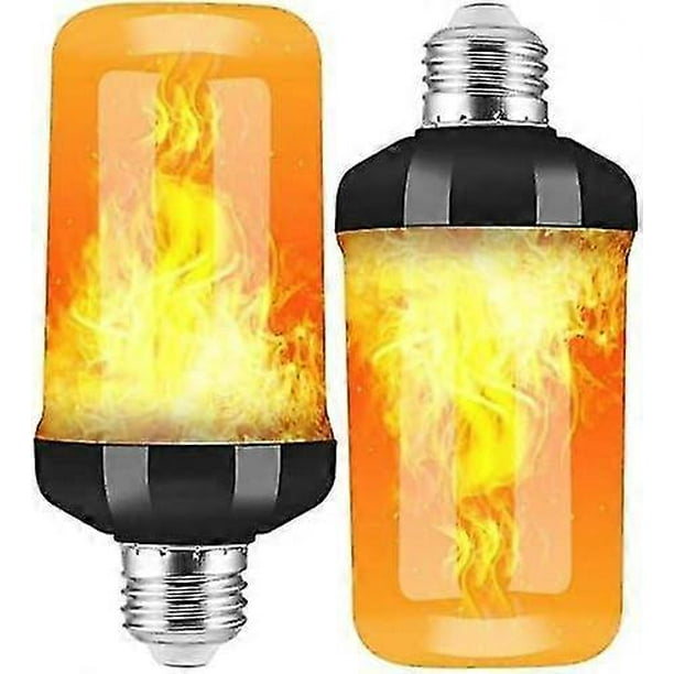 2 Pack E27 LED Flame Light Bulbs 4 Modes with Gravity Sensor Flame Light Bulb for Indoor/Outdoor/Bar