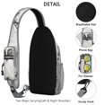 thumbnail image 3 of Geometric dog pattern Abstract dog art Minimalist dog design Print Crossbody Daypack Travel Daypack, Adjustable Shoulder Strap, Lightweight and Durable, Fashionable appearance, Ideal for outdoor activ, 3 of 6
