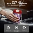 thumbnail image 5 of 18oz Double Drinking Coffee Mug – Vacuum Insulated Stainless Steel Travel Cup with Leakproof Lid, 316 Steel Thermos Tumbler for Hot & Cold Beverages, 5 of 7