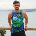 thumbnail image 6 of Salouo Colorful Stained Glass Crocodile for Men's Tank Tops,Sleeveless Muscle Shirts for Men Quick Dry Workout Tank Top Gym Muscle Tee Fitness Bodybuilding Sleeveless T Shirt-Large, 6 of 7