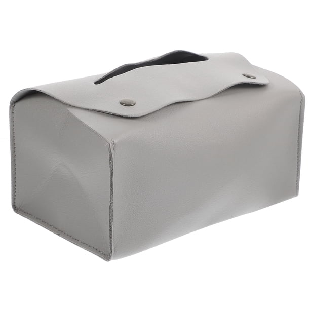 Dispensador de servilletas Porta pañuelos para coche Porta toallas de papel de PU Dispensador de servilletas