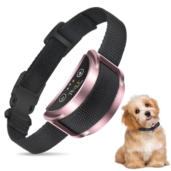 PetJoy Dog Bark Collar for Small Dogs 5-15 lbs, Anti Bark Collar with Beep & Shock,Dog Shock Collar with 5 Levels for Dogs 5-120lbs,Waterproof,PinkChristmas Birthday Gifts