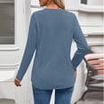 thumbnail image 2 of Women's long-sleeved casual formal tops V-neck fall clothing, 2 of 16