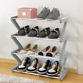 thumbnail image 4 of Miogawg Shoe Rack, 4 Tier Stainless Steel Shoe Organizer,Free Standing Shoes Rack With Sturdy Frame Shoe Rack For Entryway, Hallway, Bedroom, Bathroom., 4 of 6