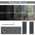 thumbnail image 4 of DONGPAI Outdoor Curtains for Patio 52 x 96 Inch Waterproof Grommet Light Blocking Curtain, Dark Gray, 2 Panels, 4 of 7