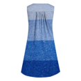 thumbnail image 4 of SDNall Robe Sans Manches à Col Rond pour Femmes, Imprimée de Couleurs Flash, avec Boutons, 4 of 9