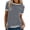Dark Gray, variant on Womens Tops Short Sleeve Summer Tops For Women Casual Crew Neck Contrast Binding Tee Womens T Shirts