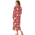 thumbnail image 2 of Tutolipy Christmas Nightgowns Santa Claus Printed Sleepwear V Neck Night Dress Ho Ho Printed Printed Loungewear for Home, XL, 2 of 7