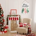 thumbnail image 3 of Merry Christmas Pine Tree Decorative Garden Flag, Xmas Snowflakes Yard Lawn Outside Decor, Winter Holiday Farmhouse Linen Outdoor Home Decoration Double Sided 12" X 18", 3 of 6