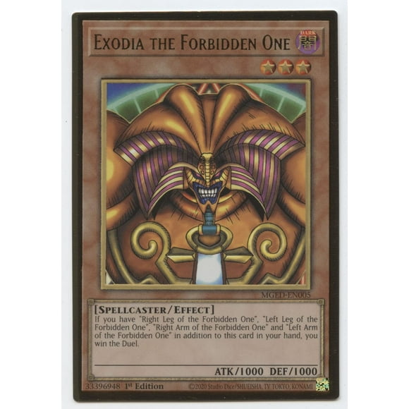 Exodia The Forbidden One - Mged-En005 - Or Premium Rare - 1ère Édition