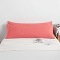 thumbnail image 3 of 2 Pack Microfiber Body Pillowcases Set, Soft and Cozy Long Pillows Covers, (Body pillow not included), 20" x 54", Coral Pink, 3 of 5