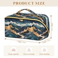 thumbnail image 4 of FORMRS Makeup Bag Travel Cosmetic Organizer for Women Fold Flat Zipper Pouch with Handle, Green Mountains, 4 of 8