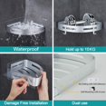 thumbnail image 2 of Estante Corner Caddy para baño y ducha, montado en la pared, 2 niveles, plateado, 2 of 7
