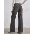 thumbnail image 5 of EMMIOL Women's Y2K Wide Leg Jeans Mid Rise Stretch Denim Pants 90s Vintage Baggy Boyfriend Relaxed Fit Jeans, 5 of 8