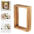 thumbnail image 4 of yuksok 1PC Wood Photo Frame Double-sided Glass Photo Frame Home Decoration Crafts Photo 6inches 11.4x16.4cm, 4 of 9