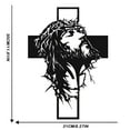 thumbnail image 3 of Jesus on the Cross Religious Metal Wall Art Detailed Facial Features Decor, 3 of 9