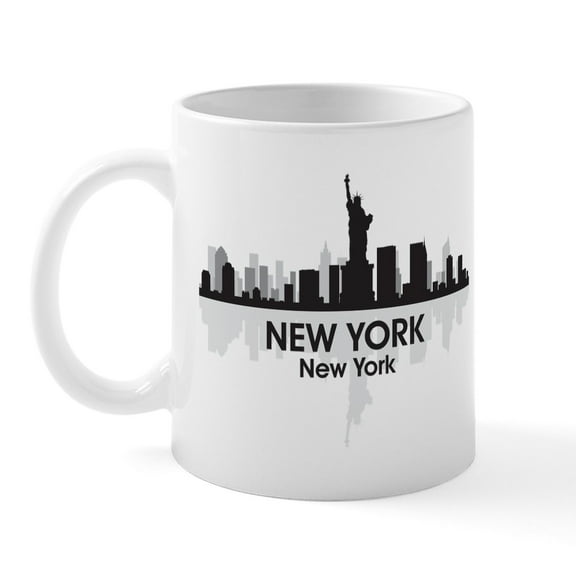 CafePress - New York Skyline Mug - 11 oz Ceramic Mug - Novelty Coffee Tea Cup
