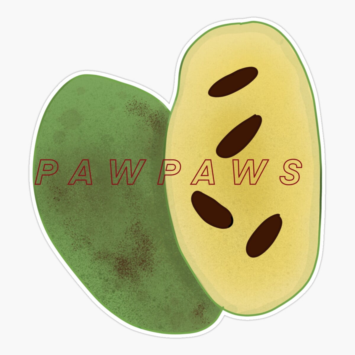 West Virginia Pawpaw Er, Phone Decal Water Bottle Stickers Car Decals, Funny Birthday Gift
