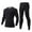 Black, variant on KyCheLot Men's Thermal Underwear Slim Long Sleeve Shirts and Leggings Pant Base Layer Cold Weather Set