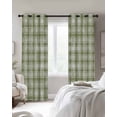 thumbnail image 2 of Sage Green Plaid Blackout Curtains for Bedroom - 84 Inch Long Light Blocking 2 Panels Set, Modern Art Checkered Farmhouse Thermal Insulated Living Room Drapes Grommet Window Curtains 52"x84", 2 of 8