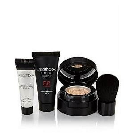 Smashbox TRY IT KIT Halo + BB Light/Medium : BB Cream, Halo Powder, Primer & Brush