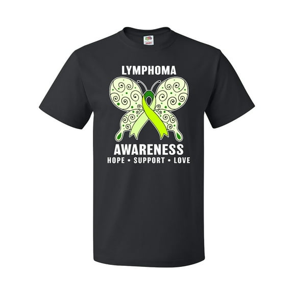 Inktastic Lymphoma Awareness Hope Support and Love T-Shirt