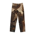 thumbnail image 6 of Uemuo Western Skull Cowboy Pattern Men's Wide Leg Palazzo Lounge Pants with Pockets Light Weight Loose Comfy Casual Pajama Pants-Large, 6 of 9