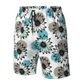 thumbnail image 6 of Uemuo Watercolor Sunflower Pattern Men's Swim Trunks Hawaiian Beach Bathing Suit Swimsuits Beach Quick-Dry Shorts with Pockets-Medium, 6 of 9