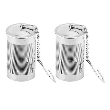 

2 Pieces Food Grade Stainless Steel Tea Ball Infuser with Chain and Hook Loose Tea Filter Diffuser Brew Loose Leaf Tea Spices & Seasonings H 4cm