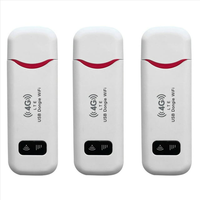 3X Dongle USB Inalámbrico 4G LTE, Punto de Acceso Móvil, Módem de 150Mbps, Tarjeta Sim, Enrutador de Banda Móvil, Mini Enrutador 4G para Coche y Oficina