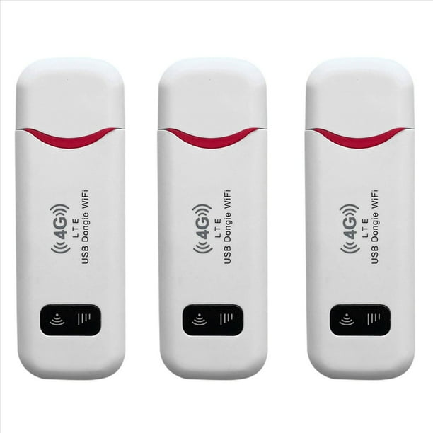 3X Dongle USB Inalámbrico 4G LTE, Punto de Acceso Móvil, Módem de 150Mbps, Tarjeta Sim, Enrutador de Banda Móvil, Mini Enrutador 4G para Coche y Oficina