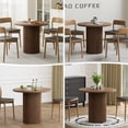 thumbnail image 5 of Wiilayok 35.4" Modern Round Dining Table, Wood Kitchen Table for 2 to 3, Pedestal Circle Dining Table for Cafe, Kitchen, Dining Room, 5 of 7