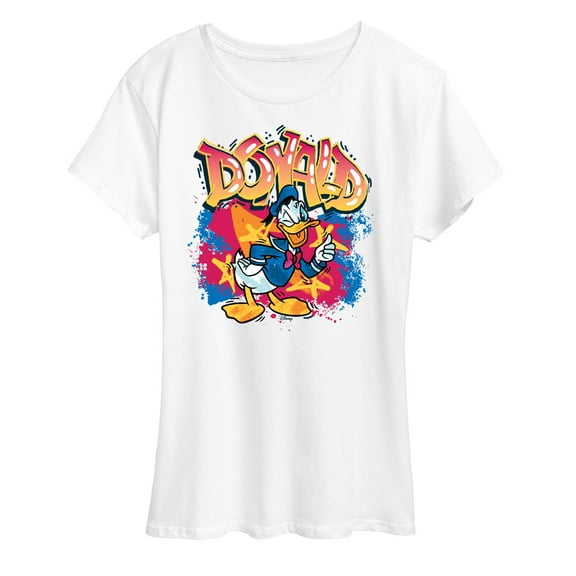 Disney - Donald Graffiti  - Women's Short Sleeve Graphic T-Shirt