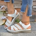thumbnail image 1 of WILLBEST Sandalias De Plataforma Con Tiras Cruzadas Y Diamantes De Imitación Para Mujer, Sandalias Con Correa Elástica En El Tobillo, Zapatos Casuales De Playa Bohemios 1321, 1 of 6