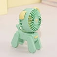 thumbnail image 3 of 1PC Deer/Dog Portable Handheld Battery Powered Fan, 500mAh USB Rechargeable Battery Operated Fan Desk Fan Mini Small Fan, 3 of 5