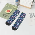 thumbnail image 7 of Fuzoiu Colorful Cartoon Shark Print Adult Socks, Crew Moisture-wicking Socks, Unisex Cushion Crew Socks,Casual Sports Ankle Socks, 7 of 7