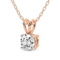 thumbnail image 4 of 5 Carat Round IGI Certified Lab Grown Diamond Pendant Necklace For Women | FG-VS Solitaire Pendant Necklace 14K Yellow Gold | Quartze Split Bail, 4 of 8