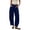 A-Navy1160, variant on Drawstring Waist Barrel Pants for Women Elastic Band City Trip Cropped Trouser