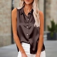 thumbnail image 2 of QASIEATN Womens Satin Blouse Sleeveless Tank Tops Button Down Shirts Outfits Summer Vest for Women, 2 of 6