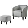thumbnail image 4 of Yaheetech Contemporary Club Chair and Ottoman Set for Living Room, Gray, 4 of 8