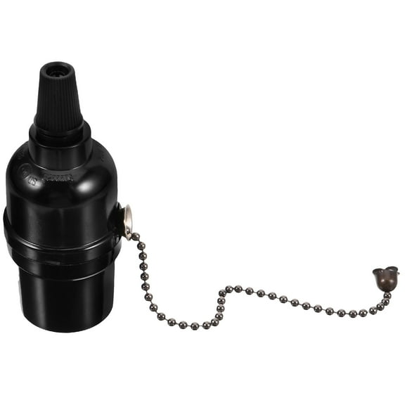 BESTOYARD General Users Pull Chain Light Fixture Black Electrical Wood 1Pack