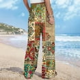 thumbnail image 5 of TMOYZQ Palazzo Pants for Women 2025, Elastic High Waisted Boho Casual Loose Wide Leg Pants Plus Size Print Baggy Lounge Trouser Pants on Clearance, 5 of 6
