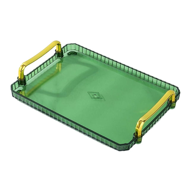 Bandeja de Servicio Nórdica con Doble Asa, Pto de Escritorio, Organizador de Cocina, Almacenamiento para Fiesta, Sa de Estar, Baño, Verde Macarena Bandeja de servir