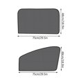 thumbnail image 3 of 4PCS Car Window Sun Shades UV Protection Front/Rear Window Screen Shade Car Curtain with Magnetic Sunshine Blocker Car Privacy Shield Auto Interior Accessories Reduce Glare for Most Cars, 3 of 10