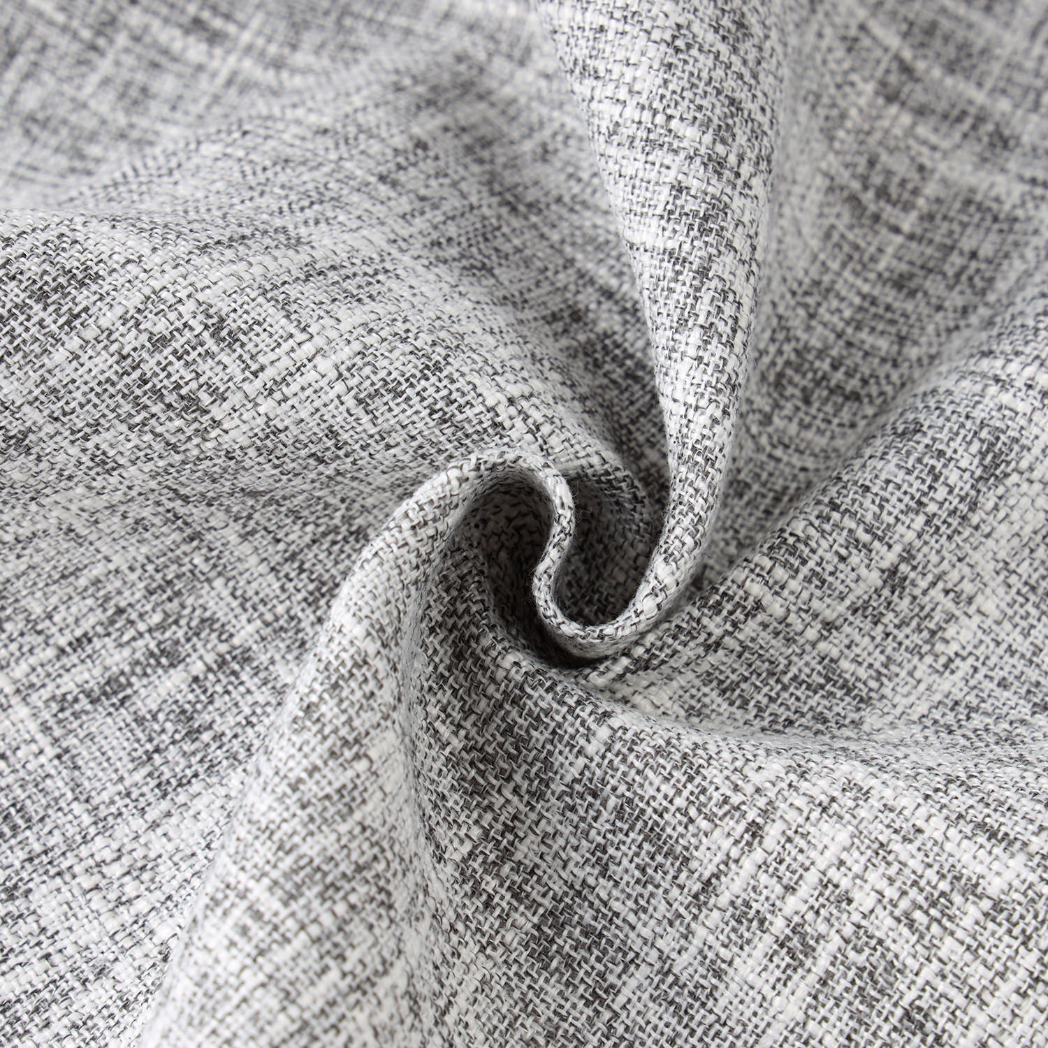 Phantoscope Textural Faux Linen Series Square Decorative Throw Pillow Cusion for Couch, 12" x 20", Gray, 2 Pack