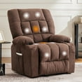 thumbnail image 2 of ZUNMOS Elderly Power Lift Recliner with Massage and Heating, Spacious Seat with Cup Holder, Side Pockets, Remote Control, Brown, 2 of 8