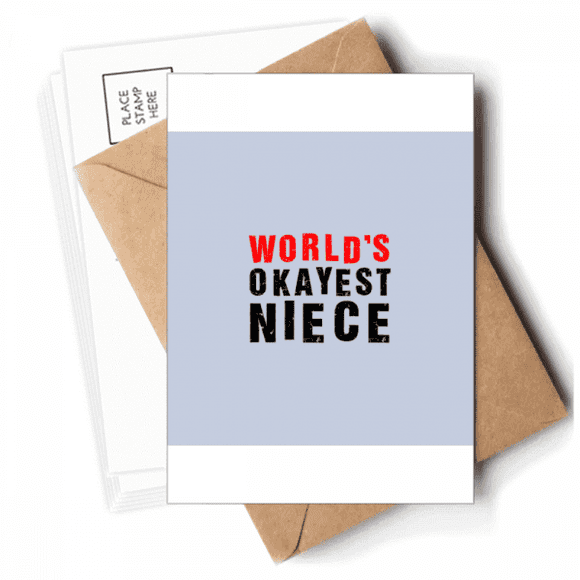 Cartes Postales Citation Meilleure Nièce du Monde Enveloppes Cartes Vierges pour Envoi