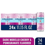 S.Pellegrino Essenza Dark Morello Cherry and Pomegranate Sparkling Mineral Water, 24 Cans