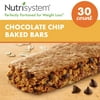 Nutrisystem® Chocolate Chip Baked Bars Pack, 30 Count - Ready to Eat Meal Replacement Breakfast Bars to Support Healthy Weight Loss